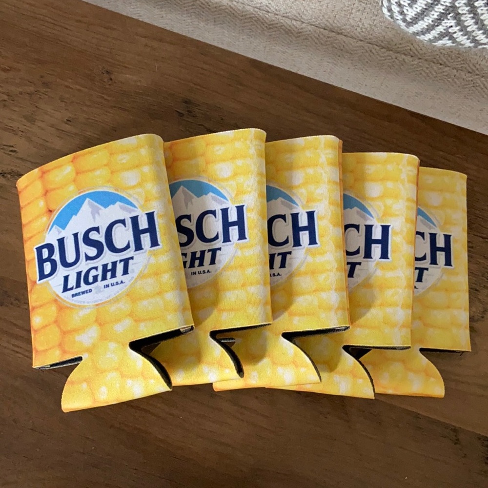 Busch light corn can koozies